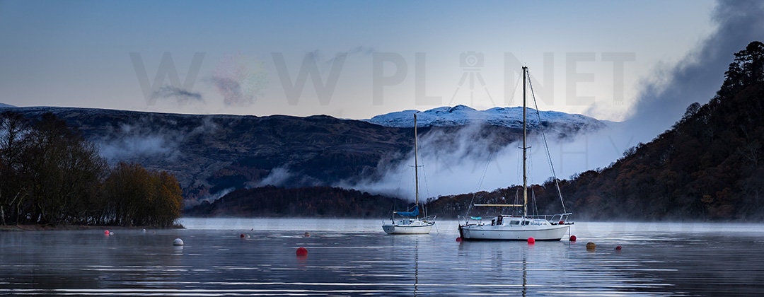 Printaable Digital Download, Loch Lomond - Early Morning Mist, Hi-Resolution, Canvas, Posters or Photographic Paper for framing