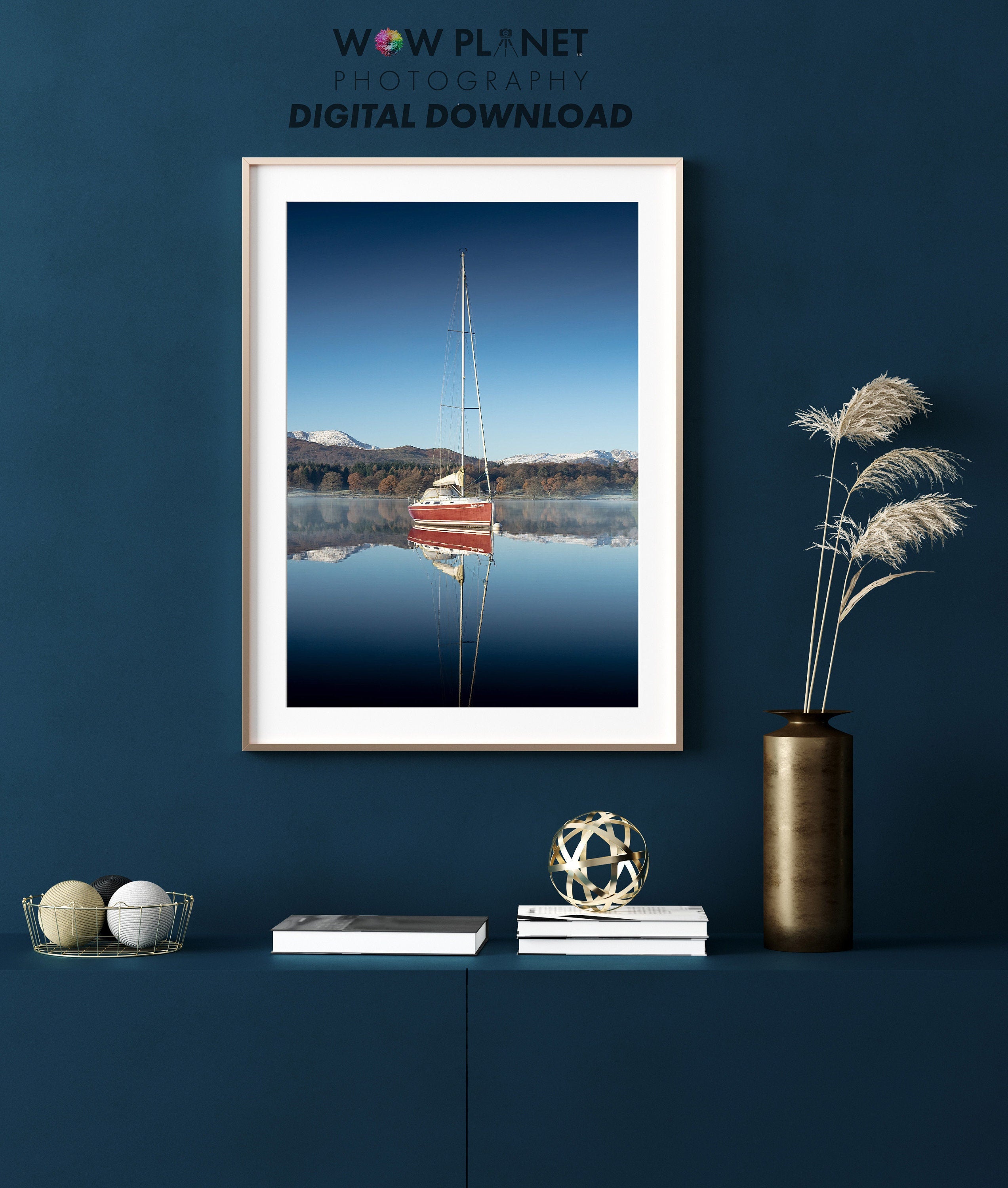 Printable Digital Download, Windermere Morning Stillness perfect for printing on Canvas, Poster or Photo Paper and Framing up to A2, A3, A4
