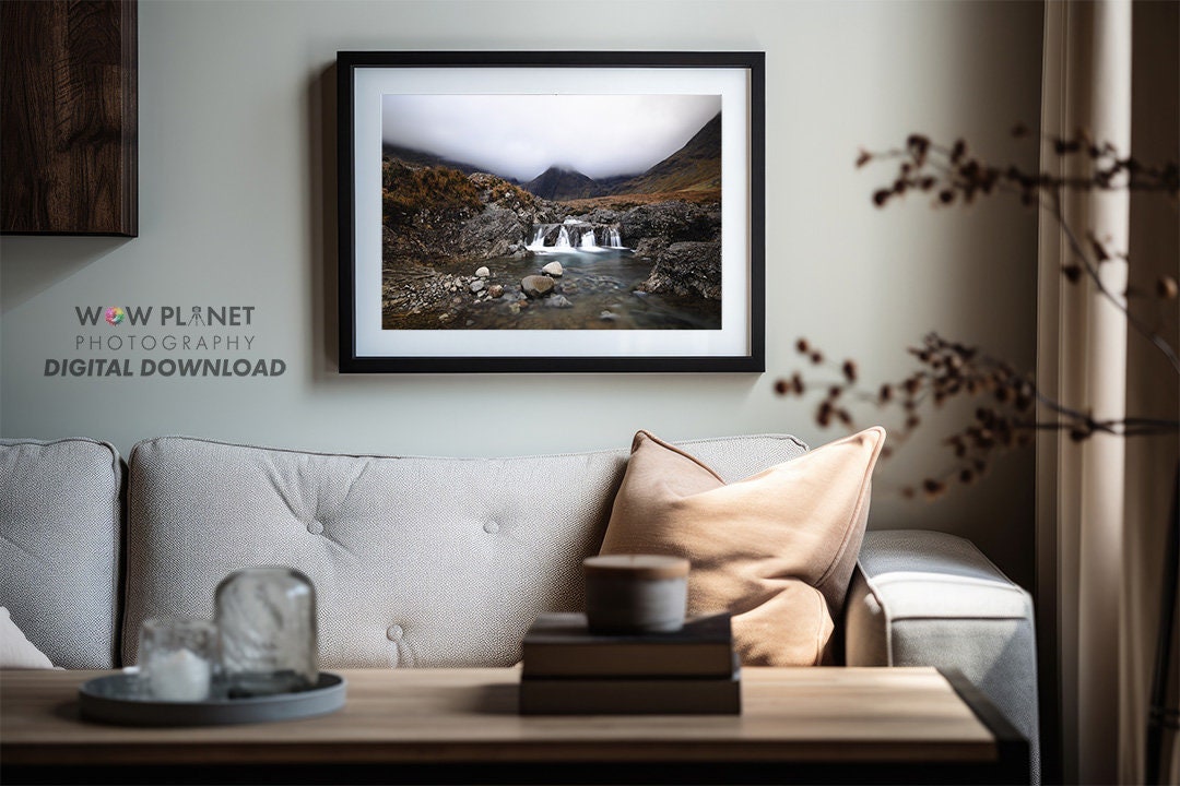 Printable Digital Download: Mystical Highlands - Fairy Pools of Isle of Skye Hi-Res Image for Printing either at home or professionally