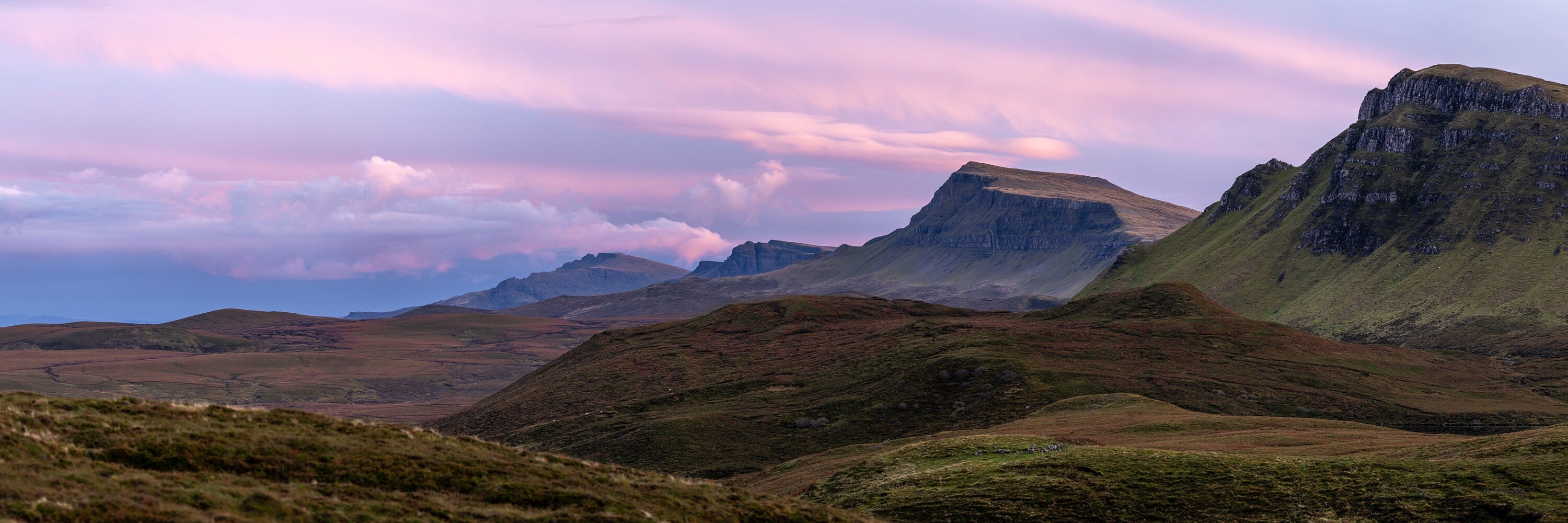 Printable Digital Download, Scottish Landscape Photograph, Panoramic, Isle of Skye, Trotternish Ridge Interior Decoration