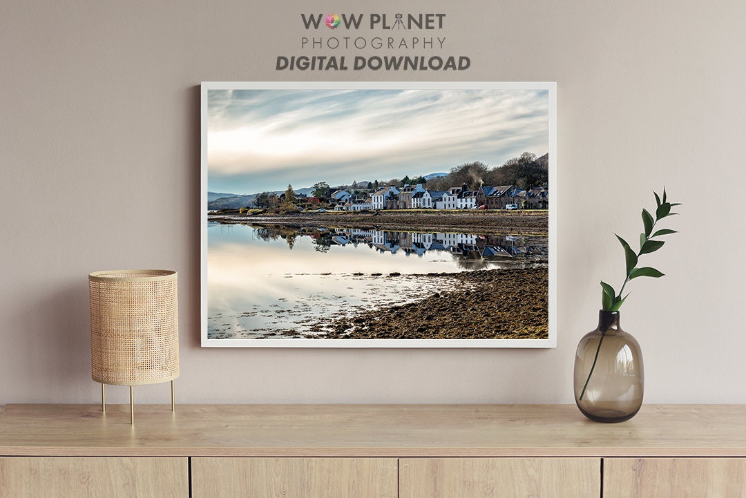 Printable Digital Download, 3 x Images of Inveraray Scotland winter printing to Canvas, Posters or for Photographic Printing and Framing