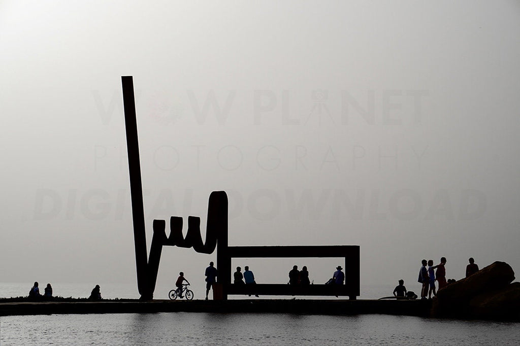 Printable Digital Download, Tenerife Silhouette: Abstract Sculpture Photograph Wall Art