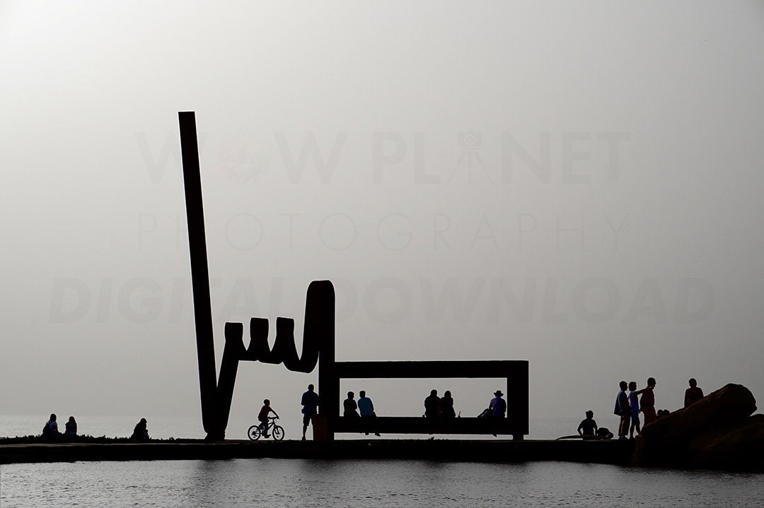 Printable Digital Download, Tenerife Silhouette: Abstract Sculpture Photograph Wall Art