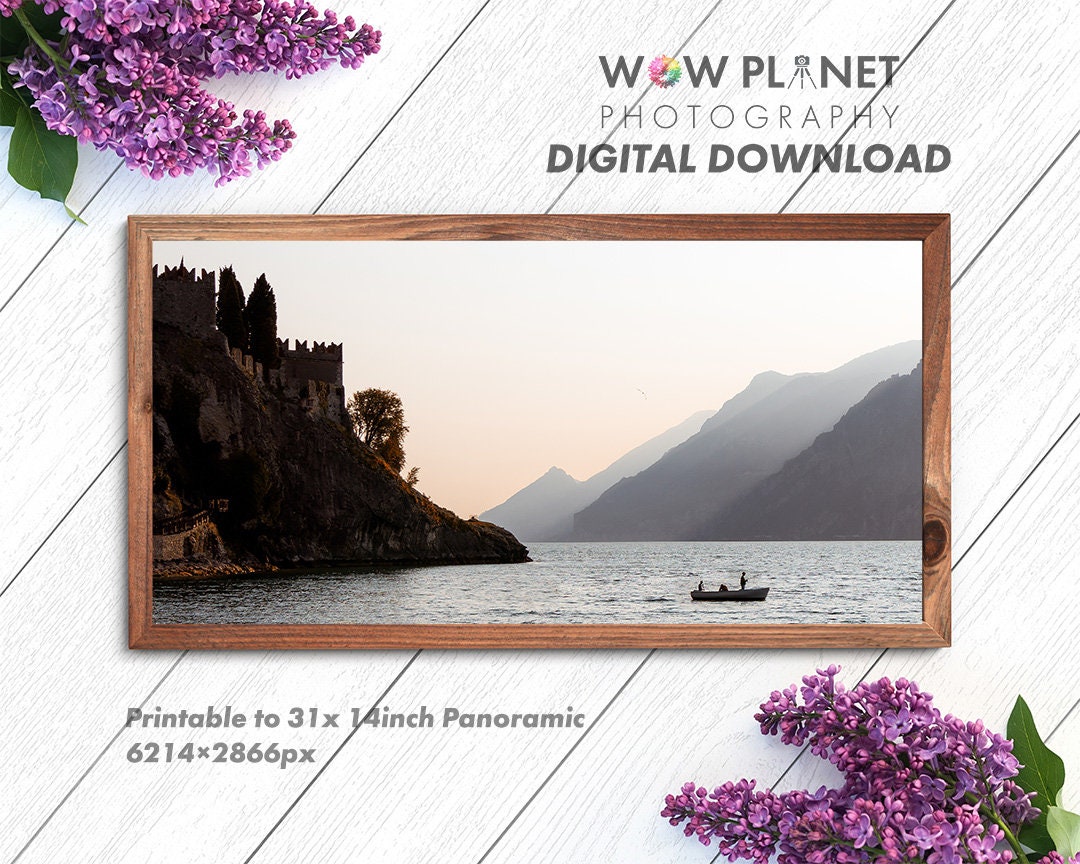 Printable Digital Download, Lake Guarda Malcesine - Italy Landscape