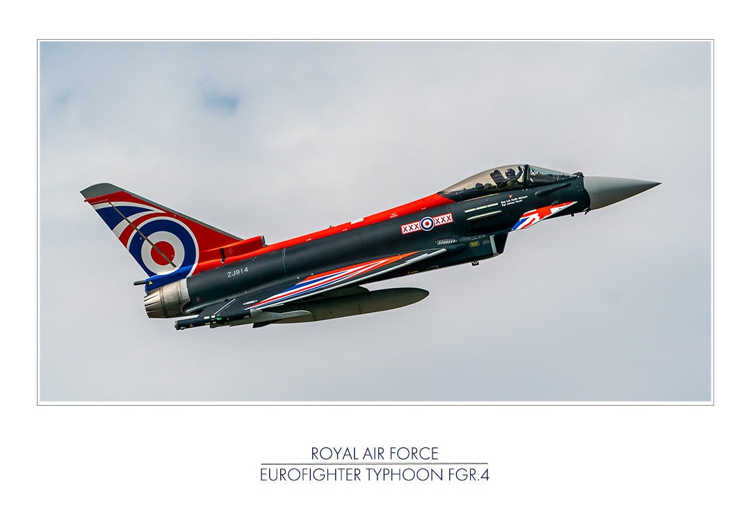 Digital Download, RAF Typhoon Image for printing up to A1 Size either on Canvas, Photographic Paper or Poster Wall Art