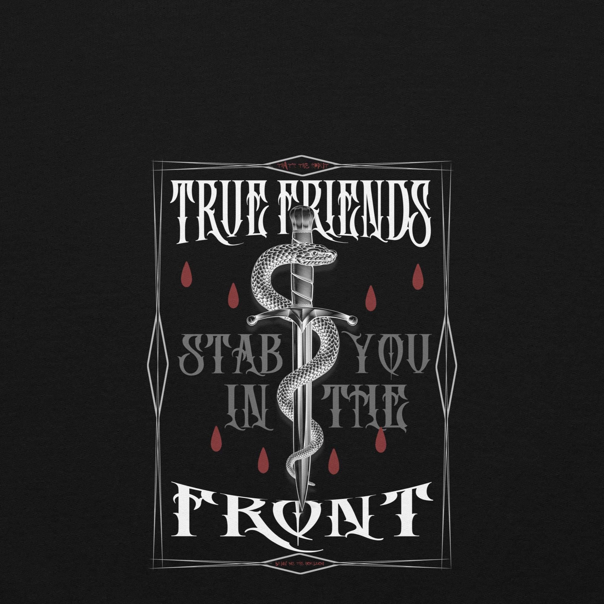 BMTH - True Friends Inspired Unisex Hoodie, with Embroidered Front and Sleeves / Bring Me The Horizon