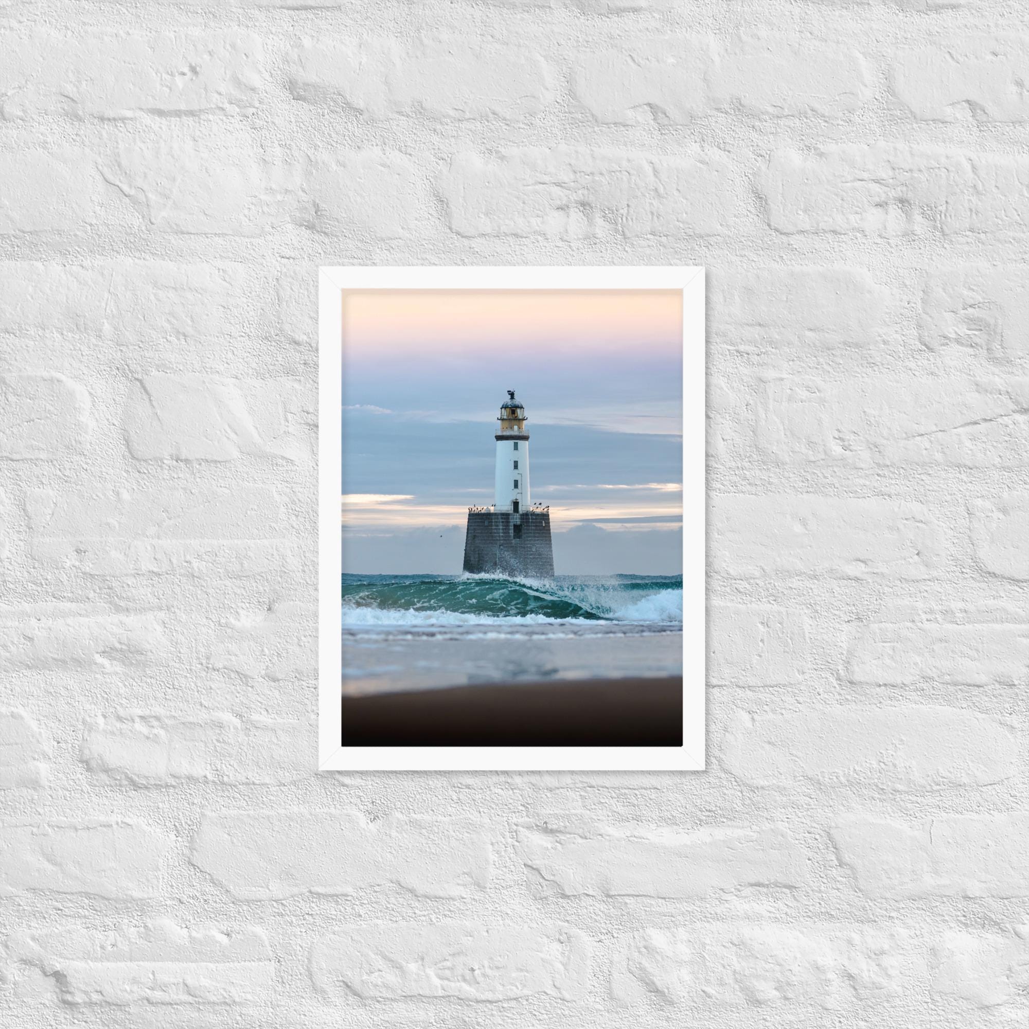 Rattray Head Lighthouse Print – Serene Morning Coastal Photography | Framed Scotland Seascape Wall Art | Minimal Seaside Decor