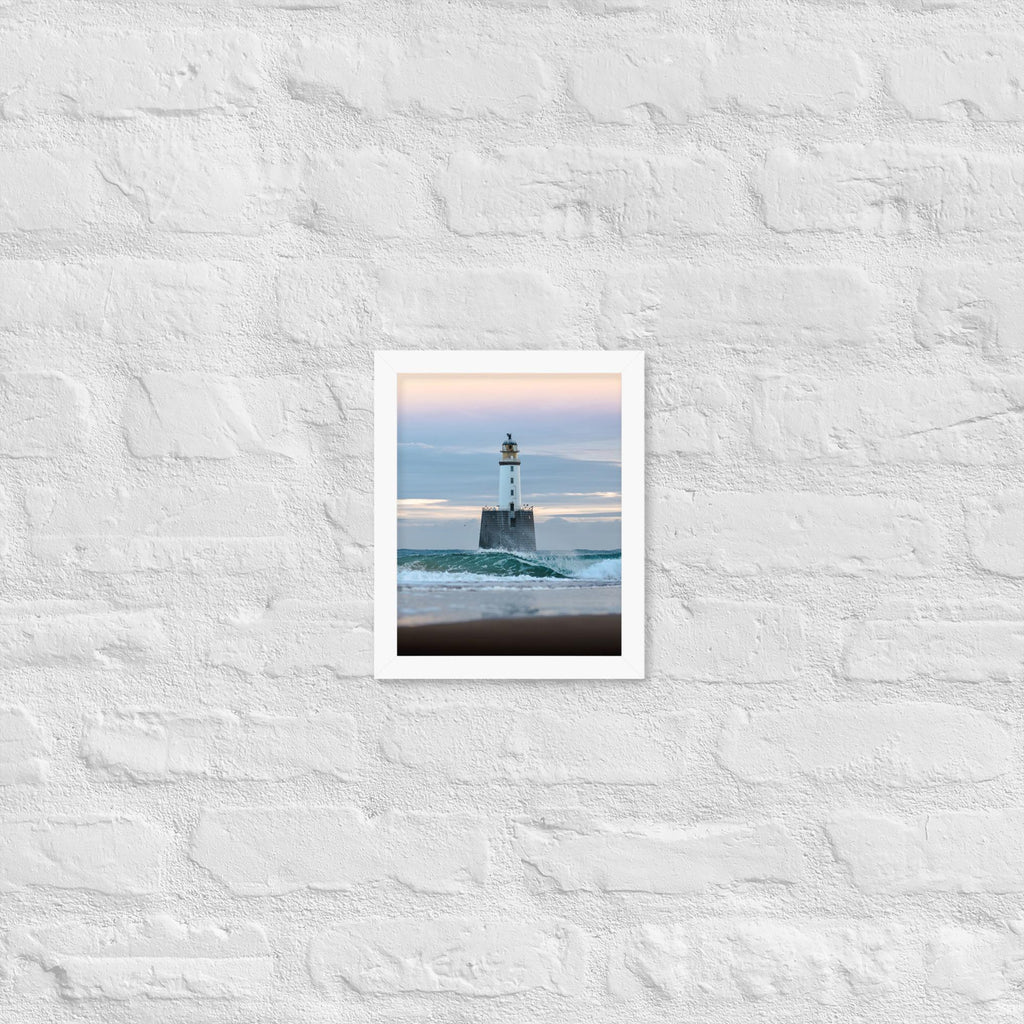 Rattray Head Lighthouse Print – Serene Morning Coastal Photography | Framed Scotland Seascape Wall Art | Minimal Seaside Decor