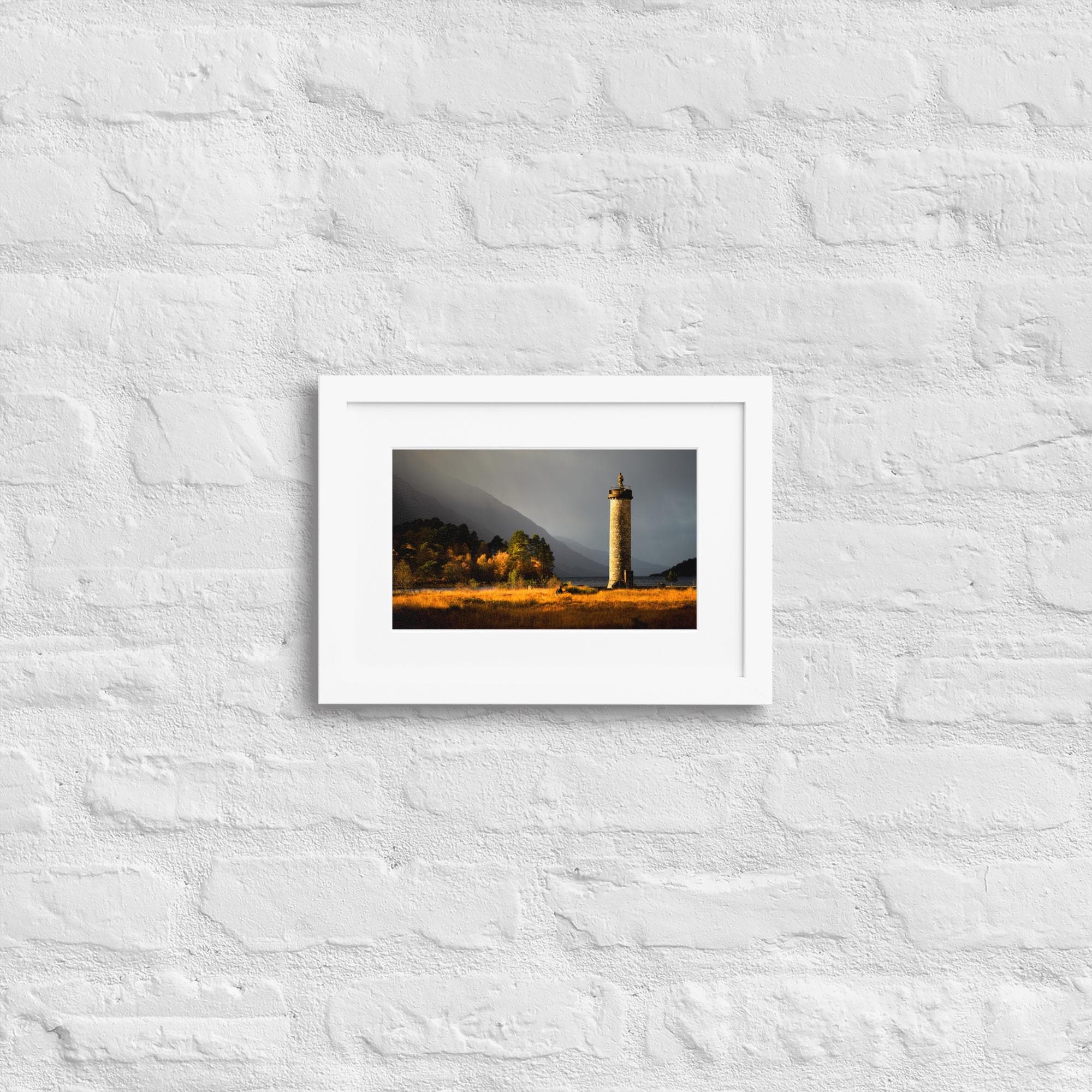 Glenfinnan Monument Print – Autumn Scotland Wall Art – Loch Shiel Landscape Photo