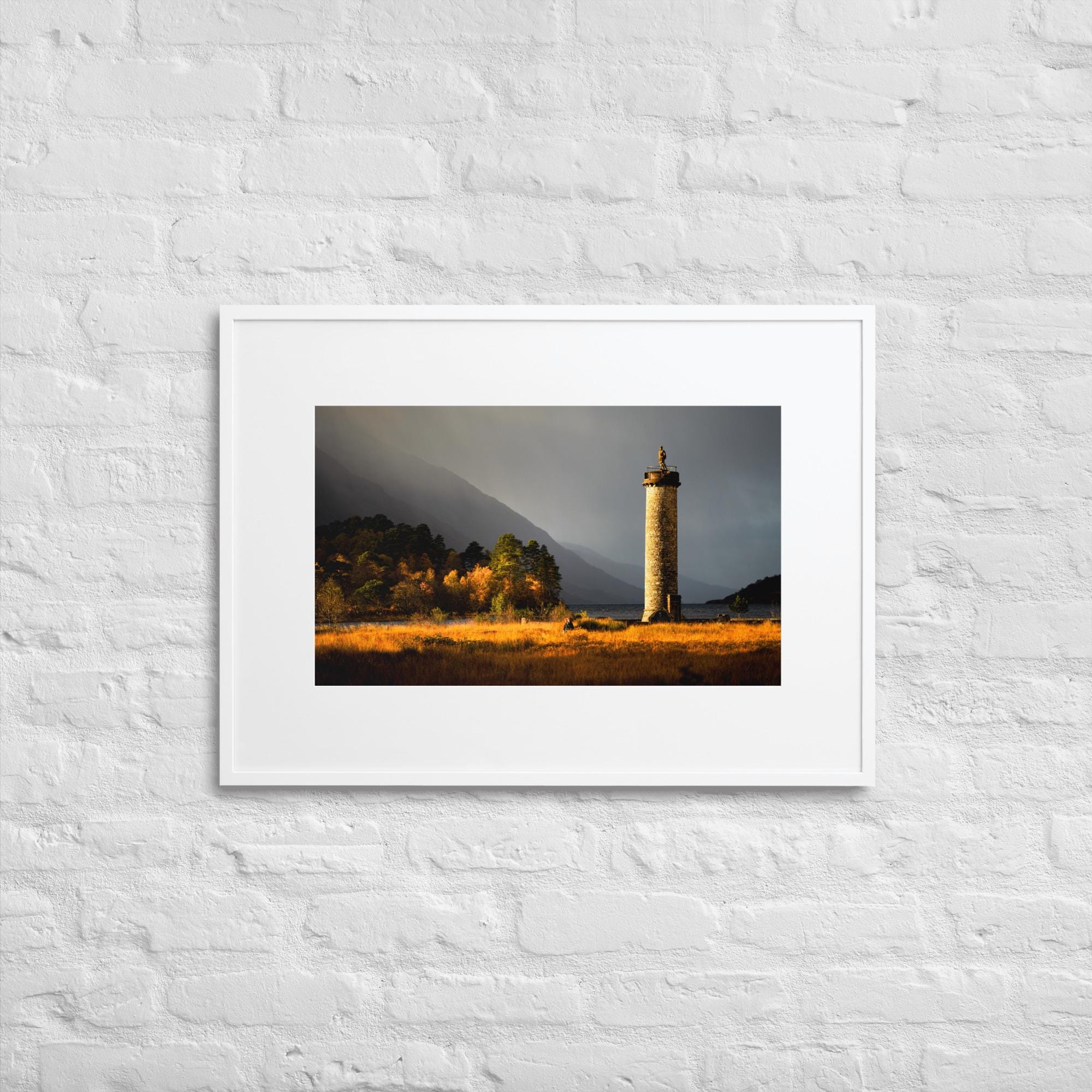 Glenfinnan Monument Print – Autumn Scotland Wall Art – Loch Shiel Landscape Photo