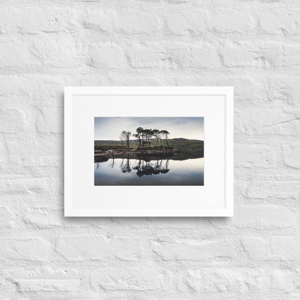 Scottish Loch Reflection Print – Calming Dusk Landscape Wall Art – Highlands Nature Decor