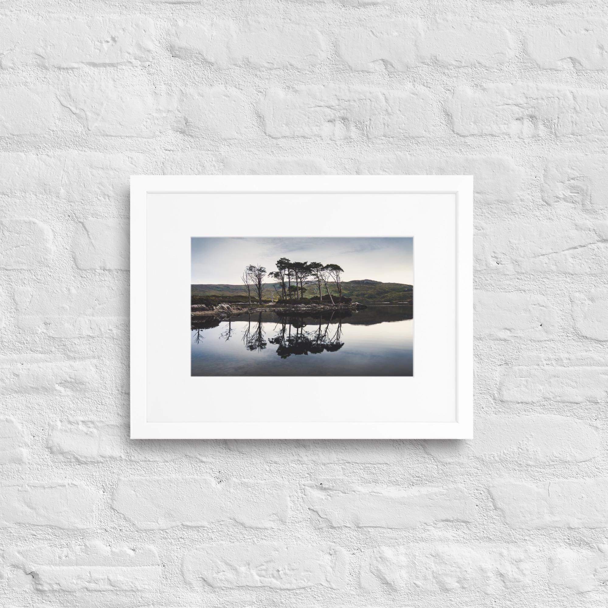 Scottish Loch Reflection Print – Calming Dusk Landscape Wall Art – Highlands Nature Decor