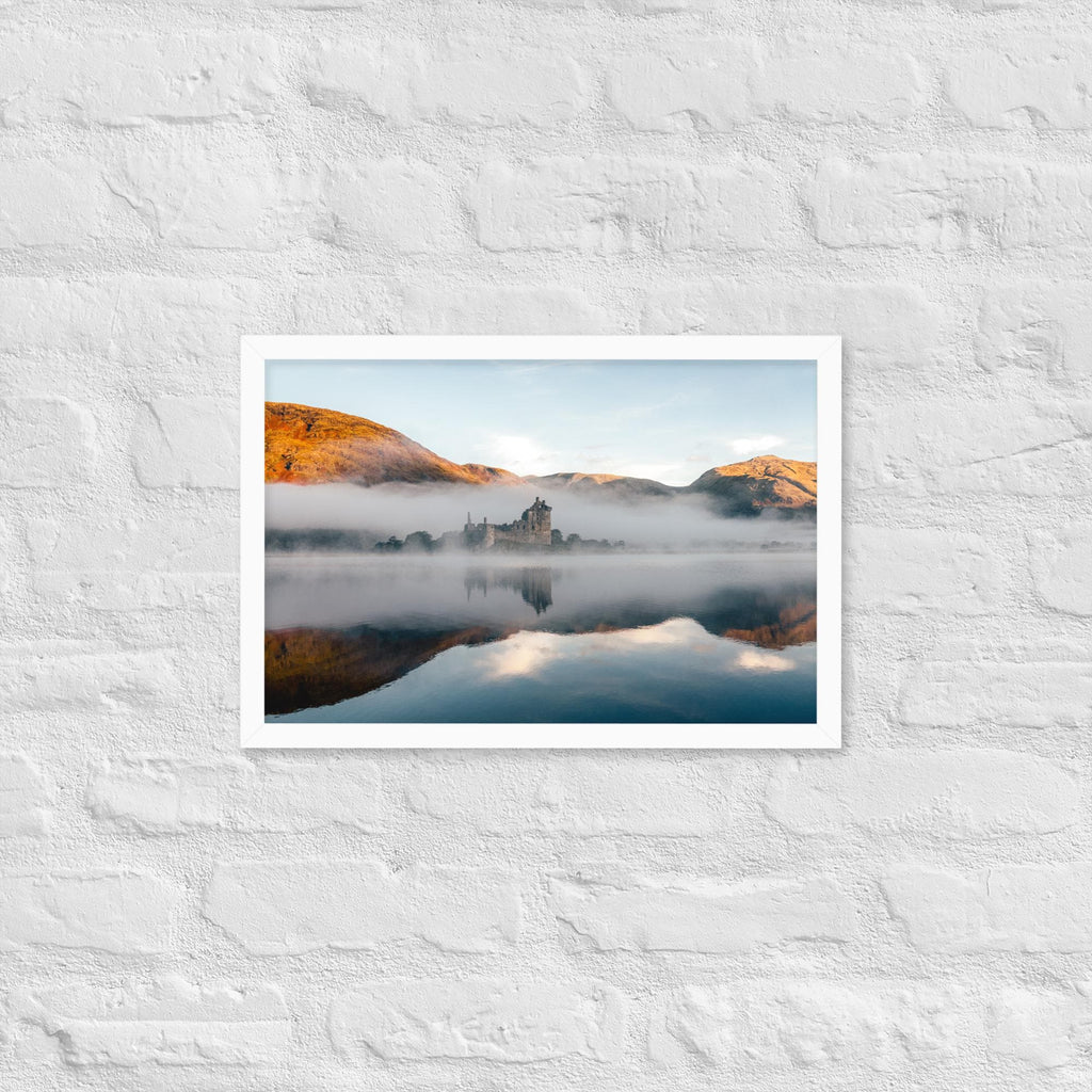 Kilchurn Castle Print – Framed Wall Art of Loch Awe, Scotland | Tranquil Morning Reflection | Scottish Highlands Landscape Photography