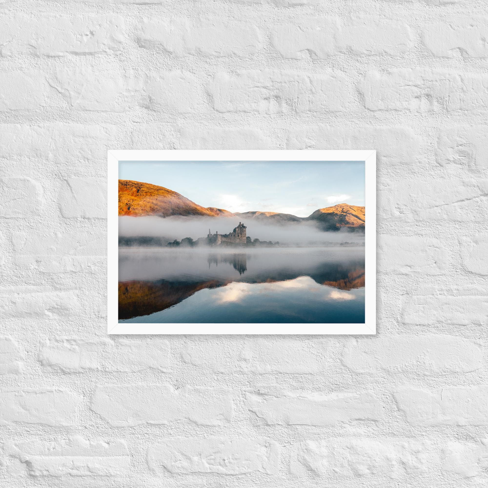 Kilchurn Castle Print – Framed Wall Art of Loch Awe, Scotland | Tranquil Morning Reflection | Scottish Highlands Landscape Photography