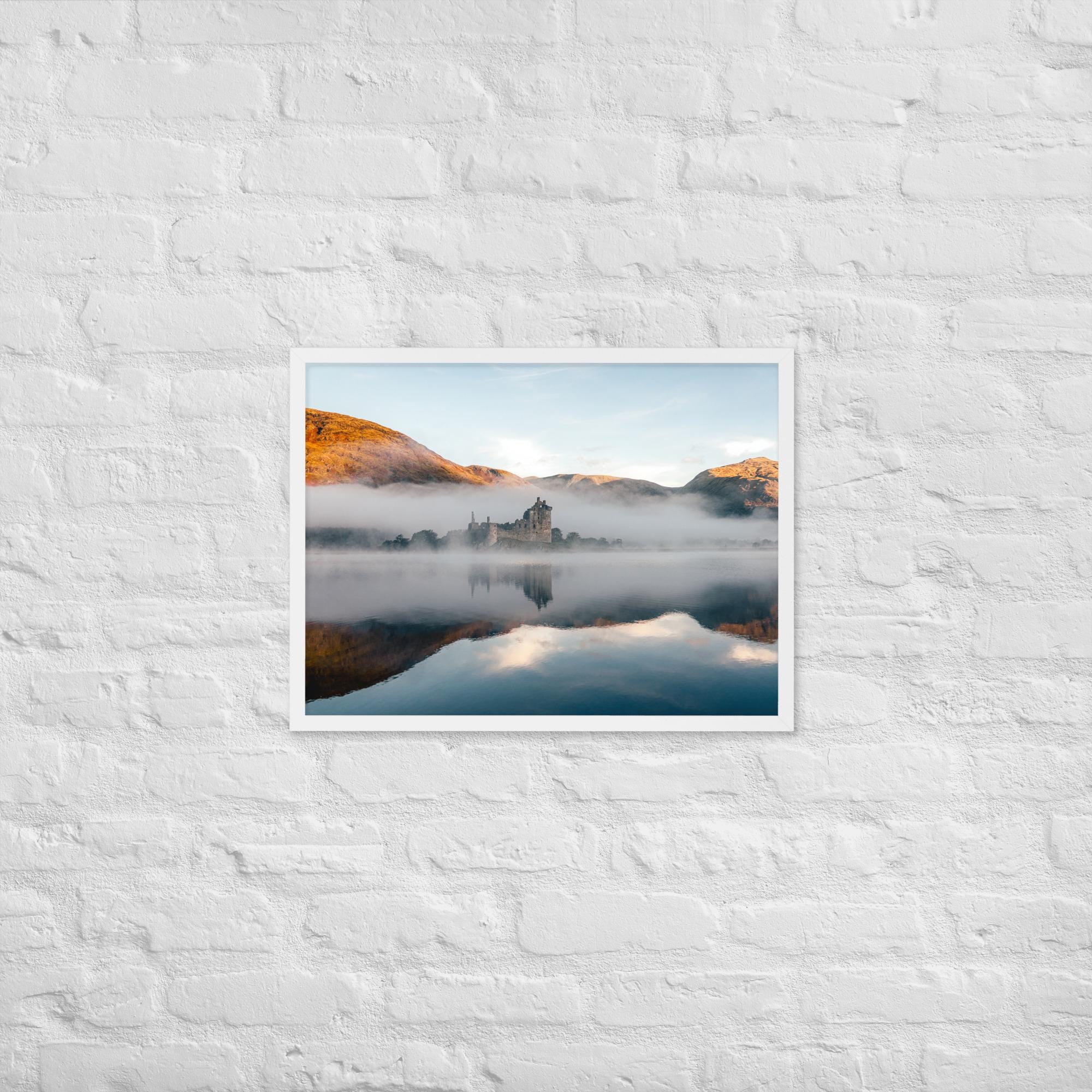 Kilchurn Castle Print – Framed Wall Art of Loch Awe, Scotland | Tranquil Morning Reflection | Scottish Highlands Landscape Photography