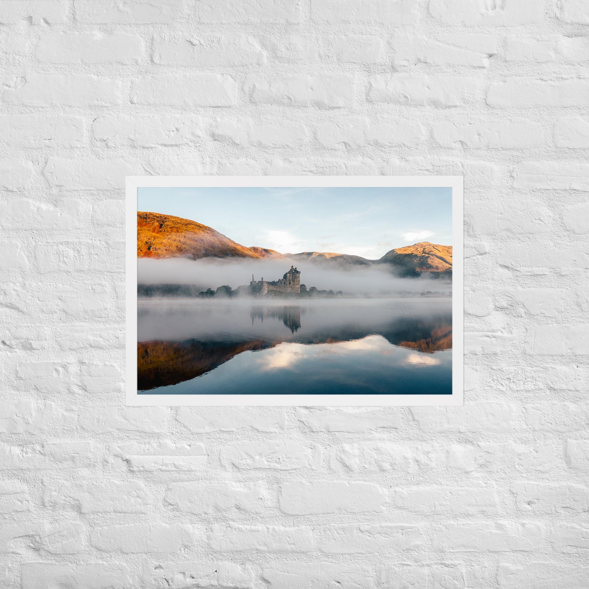 Kilchurn Castle Print – Framed Wall Art of Loch Awe, Scotland | Tranquil Morning Reflection | Scottish Highlands Landscape Photography