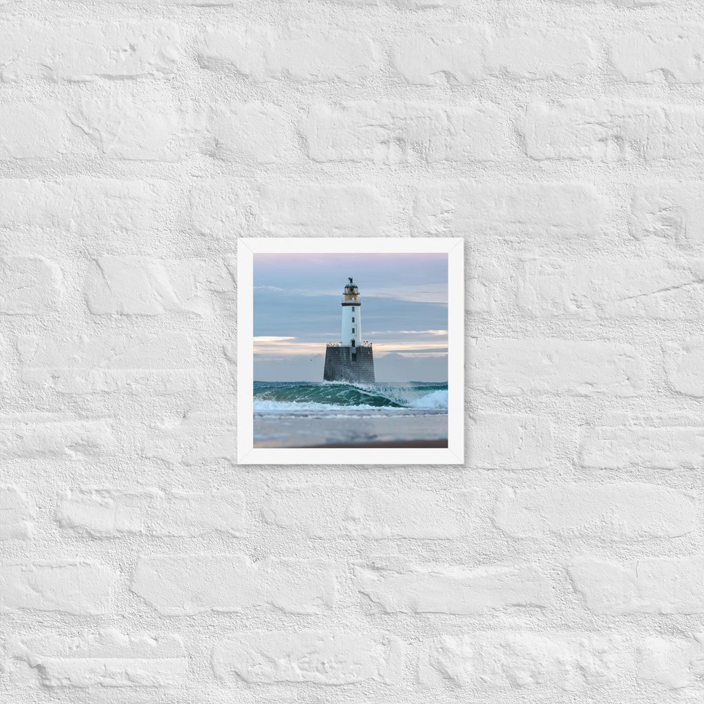 Rattray Head Lighthouse Print – Serene Morning Coastal Photography | Framed Scotland Seascape Wall Art | Minimal Seaside Decor
