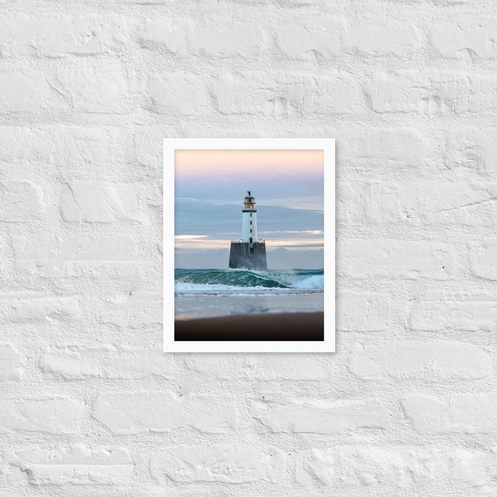 Rattray Head Lighthouse Print – Serene Morning Coastal Photography | Framed Scotland Seascape Wall Art | Minimal Seaside Decor