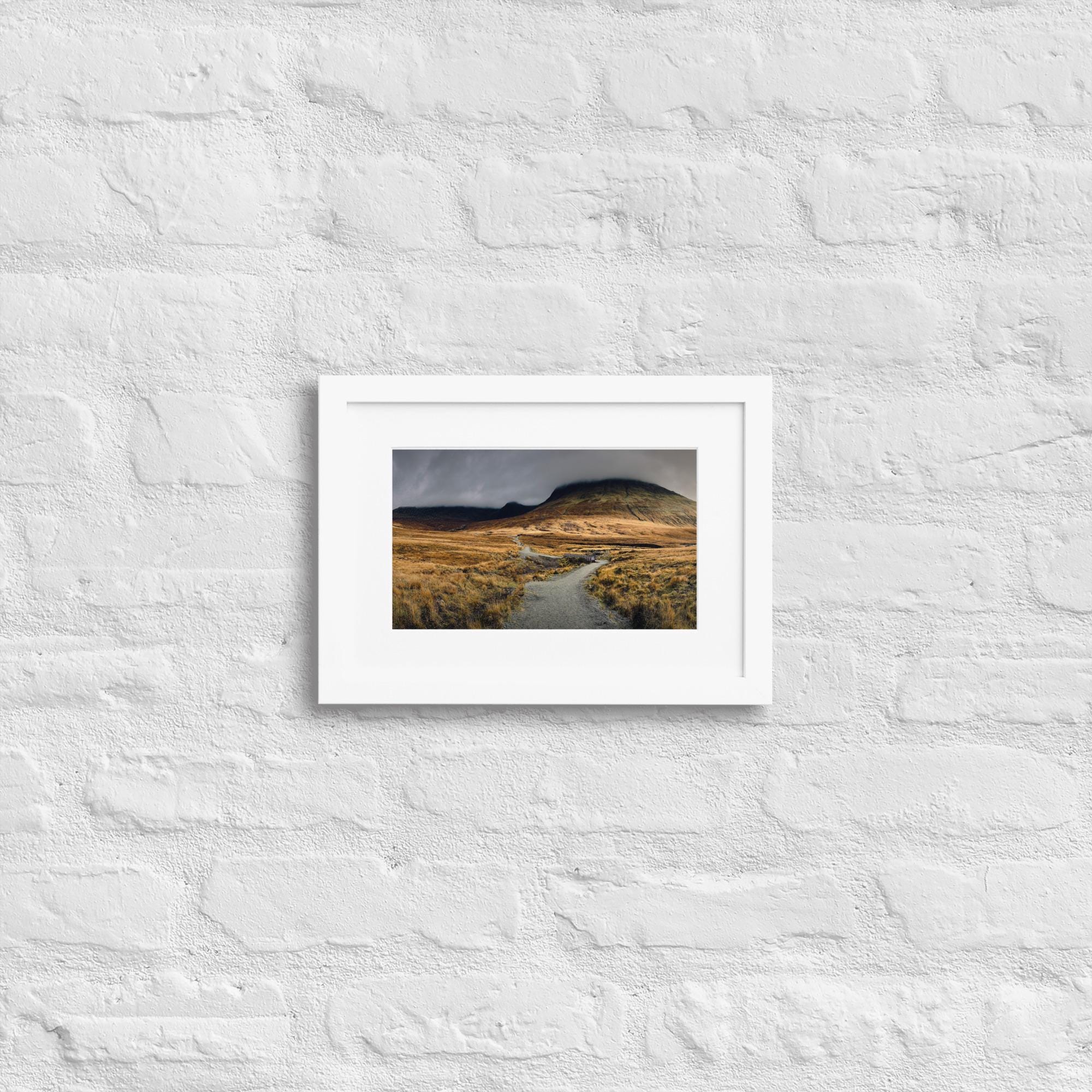 Fairy Pools Autumn Print – Isle of Skye Path Landscape Photo – Dramatic Scottish Wall Art