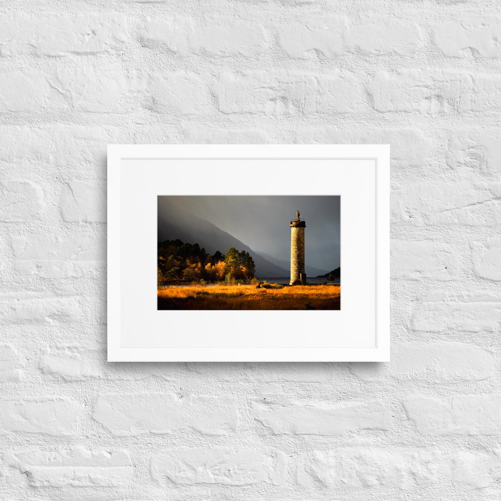 Glenfinnan Monument Print – Autumn Scotland Wall Art – Loch Shiel Landscape Photo