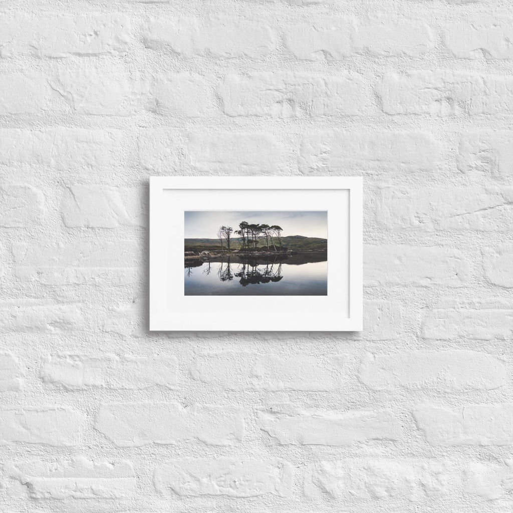 Scottish Loch Reflection Print – Calming Dusk Landscape Wall Art – Highlands Nature Decor